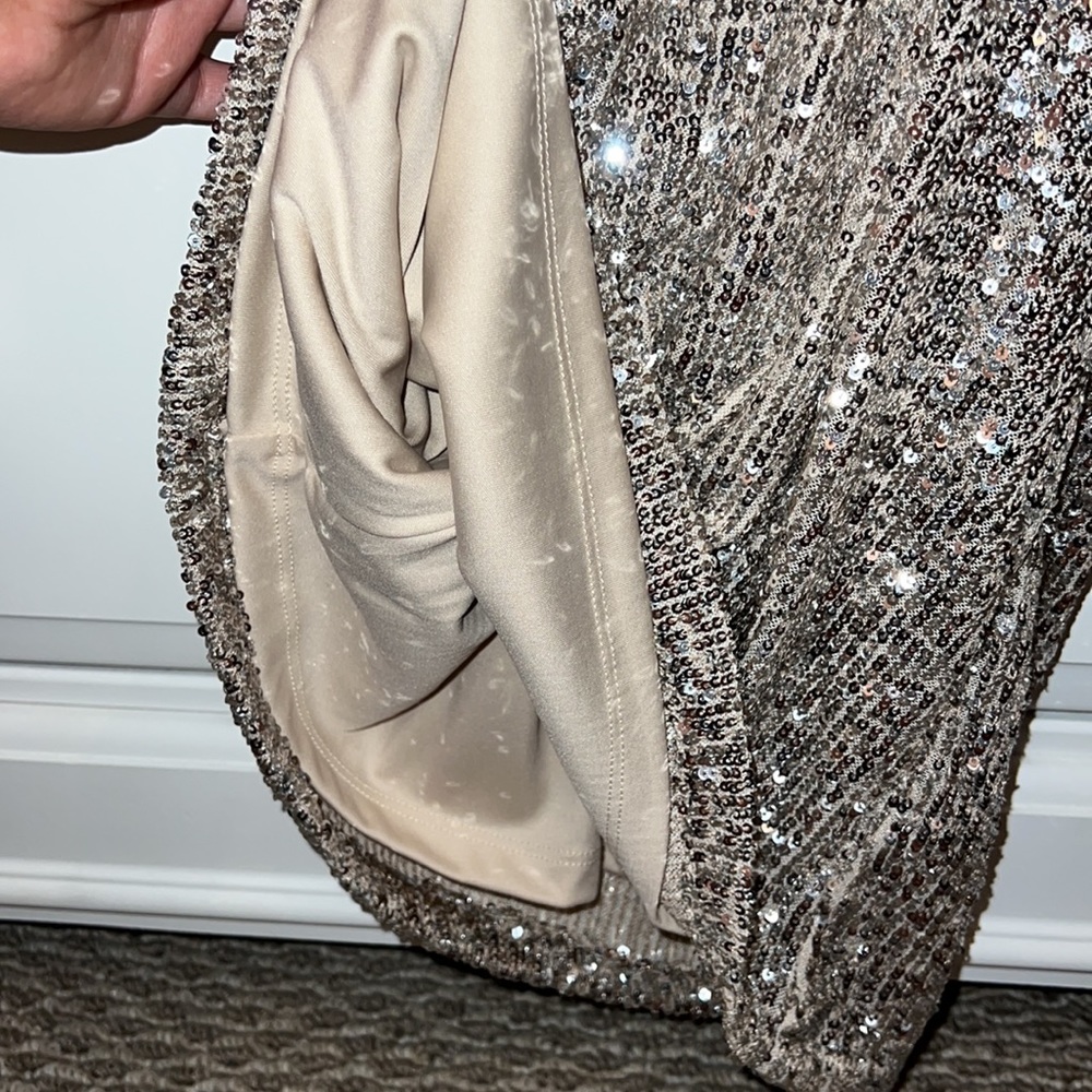 Champagne Sequin High Neck Tank Top - Picture 5 of 5
